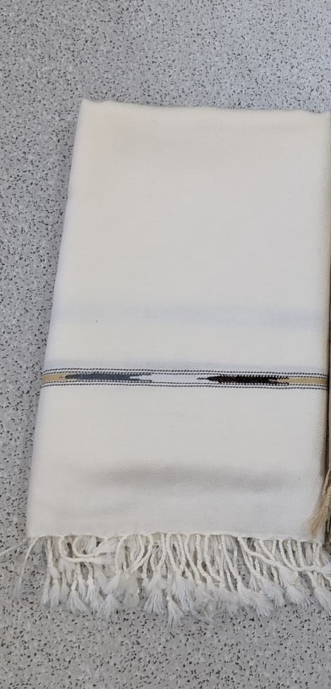 Handmade Australian Pure Wool - White Shawl (Available in 2 different Colours)