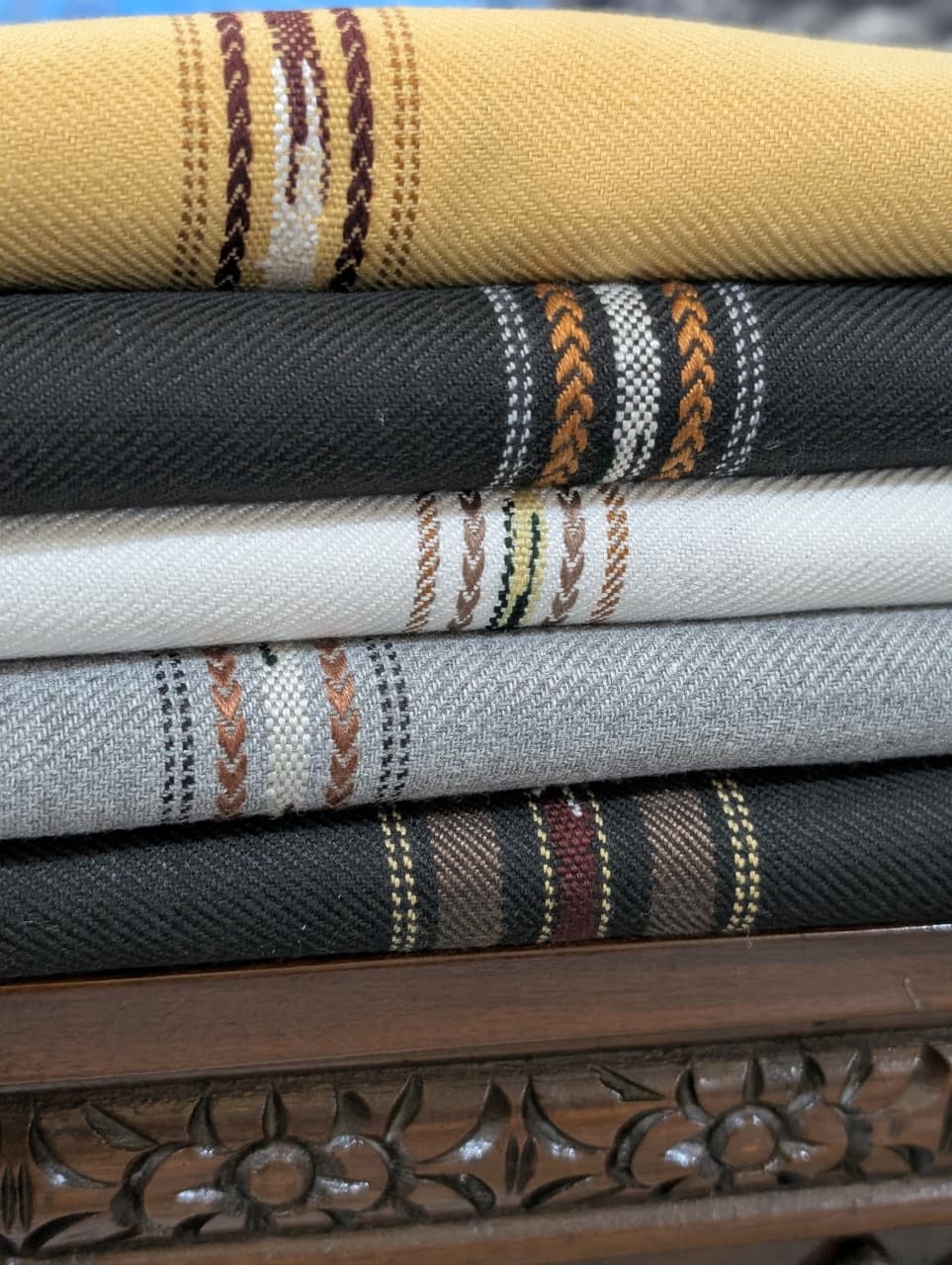 Swat Islampur Handmade Pure Lambswool  Shawl For Men - White - Image 6