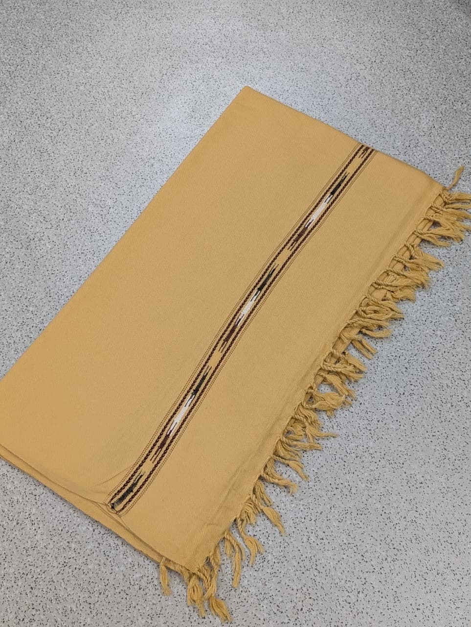 Handmade swat islampur Pure lambswool shawl for Men - Camel colour - Image 3