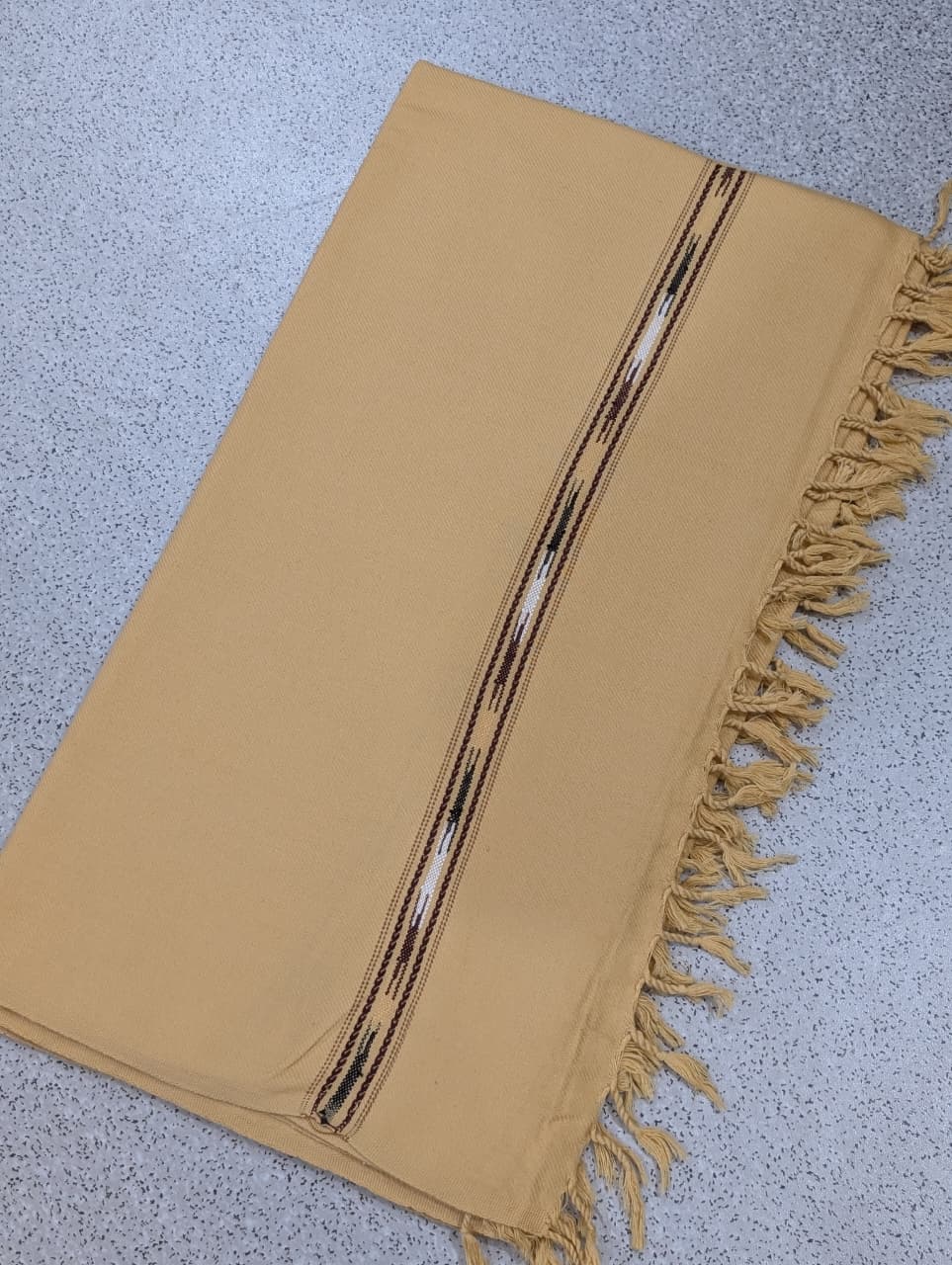 Handmade swat islampur Pure lambswool shawl for Men - Camel colour - Image 4