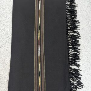 Handmade Pure Wool Shawl for Men – Soft & Warm Black Winter Shawl - Image 4