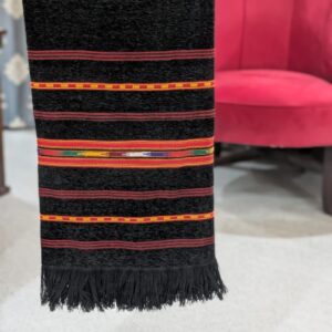 Handmade Wadera Style Shawl for Gents - Velvet Shawls - Black - Image 4