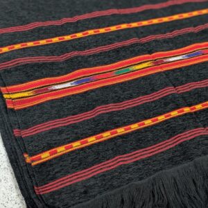 Handmade Wadera Style Shawl for Gents - Velvet Shawls - Black - Image 2