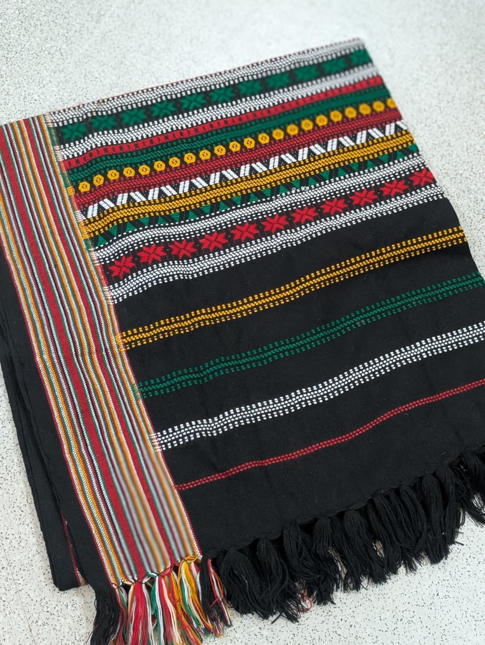 Sindhi Style Wadera style Black Shawl For Men Full size Shawl - Image 3