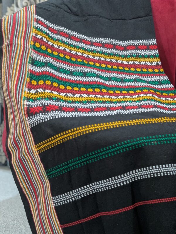 Sindhi Style Wadera style Black Shawl For Men Full size Shawl - Image 4