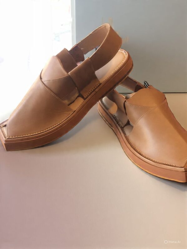 Kaptan Handmade Peshawari Chappal - Camel Colour - Image 2