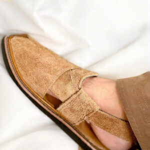 Camel Colour Peshawari Suede Chappal - Traditional Crafted Comfort - Image 2