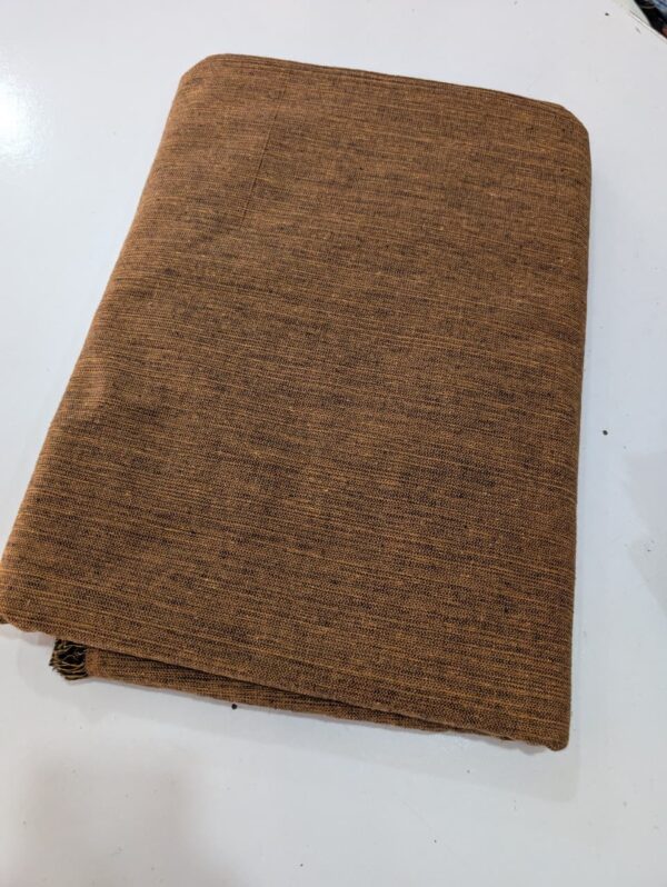 Charsadda Handmade Woolen khamta Khaddar – Brown with Black Shade - Image 4