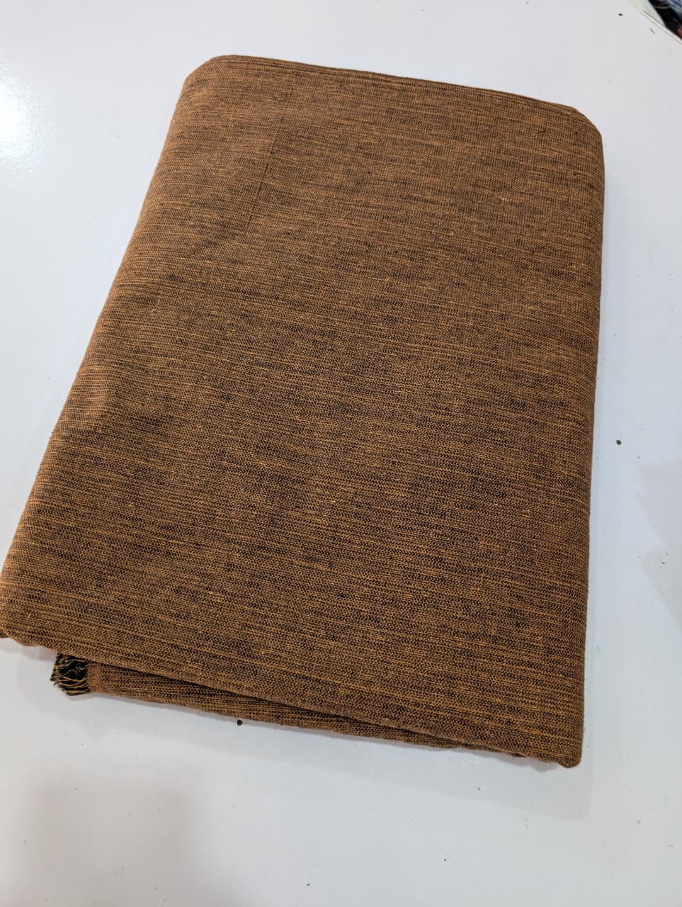 Charsadda Handmade Woolen khamta Khaddar – Brown with Black Shade - Image 4