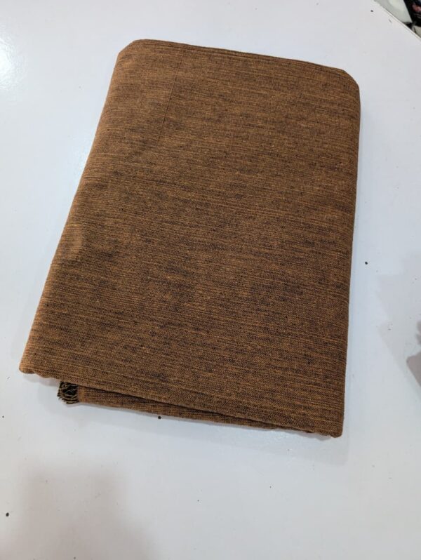 Charsadda Handmade Woolen khamta Khaddar – Brown with Black Shade - Image 3