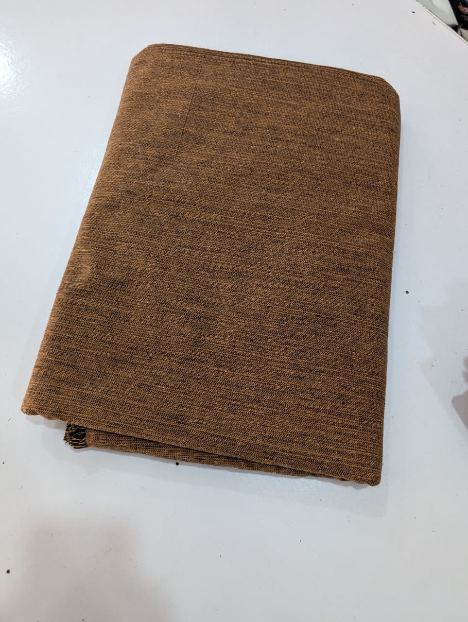 Charsadda Handmade Woolen khamta Khaddar – Brown with Black Shade - Image 3