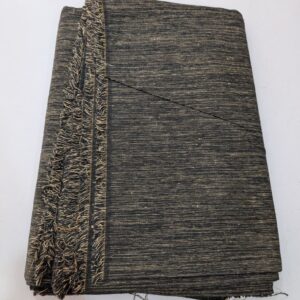 Charsadda Woolen Khamta Khaddar Unstitched Fabric for Men – Charcoal Black