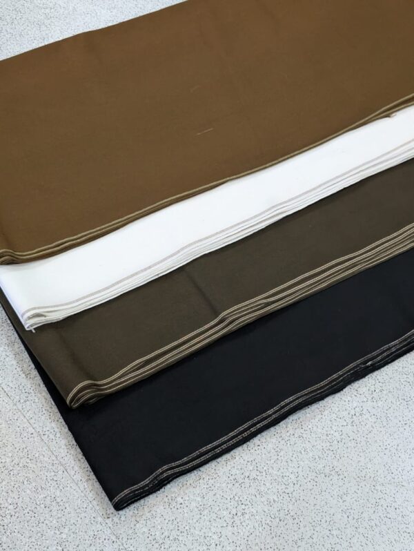 Charsadda Woolen Khaddar Unstiched Fabric For Men - Black colour - Image 2