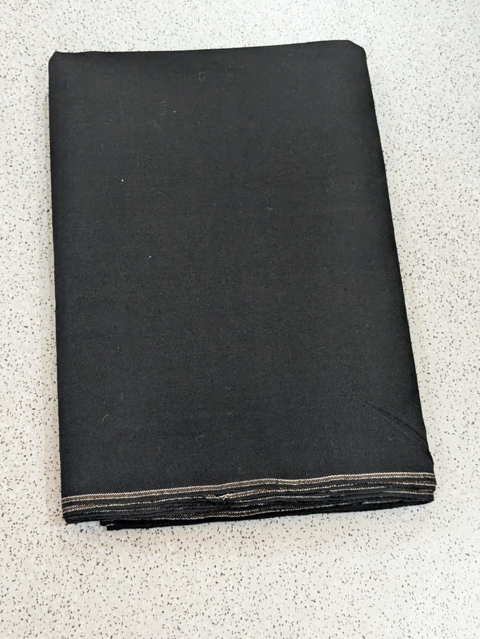 Charsadda Woolen Khaddar Unstiched Fabric For Men - Black colour - Image 3