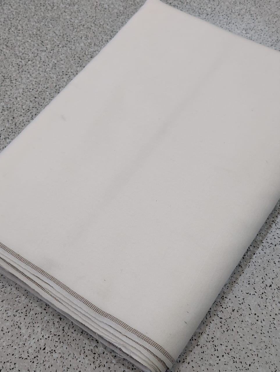 Charsadda Woolen Khaddar Unstiched Fabric For Men - White Colour - Image 1