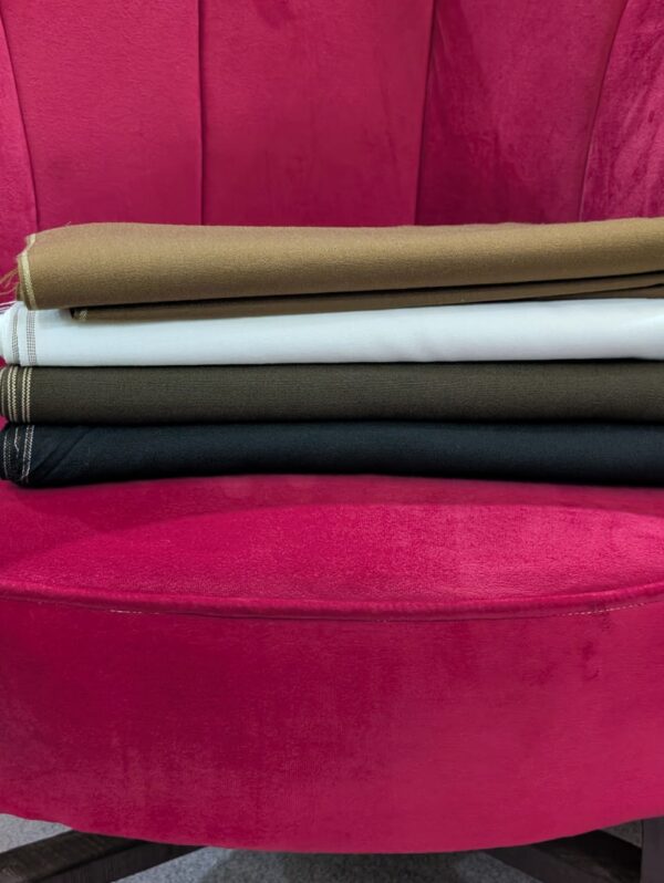 Charsadda Woolen Khaddar Unstiched Fabric For Men - Black colour - Image 4